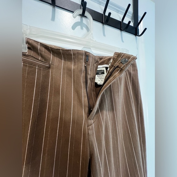 Dockers Mid Rise Brown Striped Dress Pants Size 4 - Picture 8 of 14